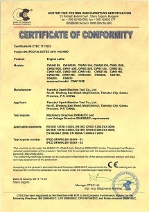 Universal Lathe CE Certificate