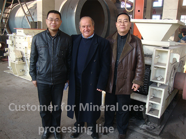 Mineral ores processing line machinery