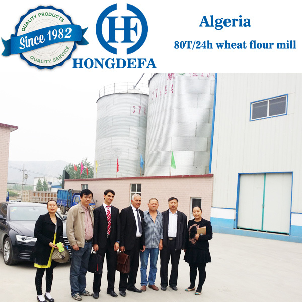 Algeria client visiting for 60T wheat mill line