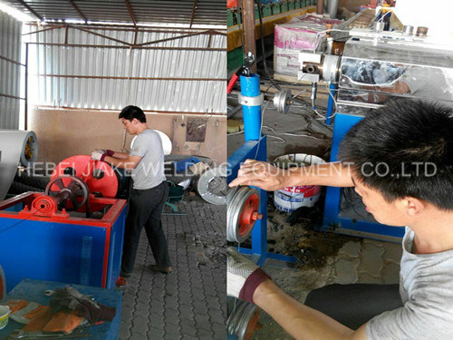 Machine Maintenance of PVC coated wire making machine in Mexico